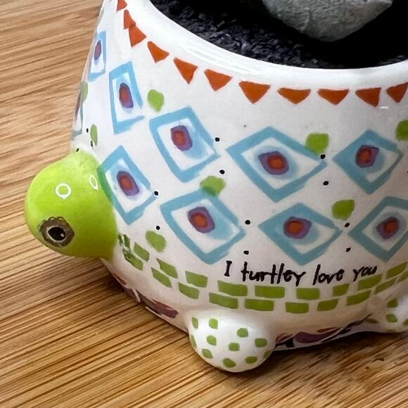 Natural life Blue Green Cutest Little Turtle Mini Faux Succulent Decor - Picture 8 of 8